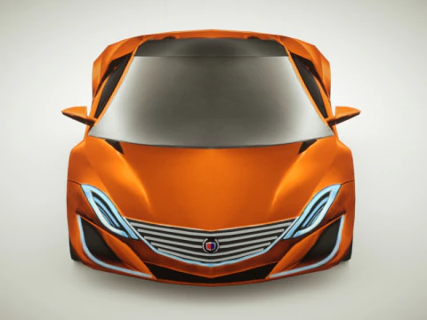 Generic Supercar v6 multicolors 3D Model
