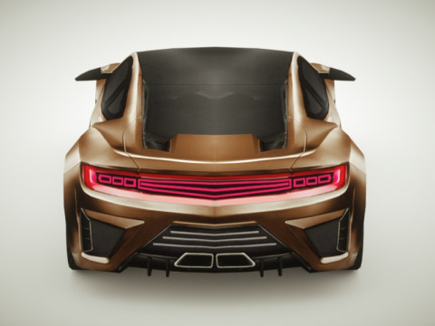 Generic Supercar v6 multicolors Model 3D