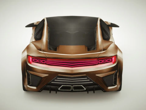 Generic Supercar v6 multicolors 3D Model
