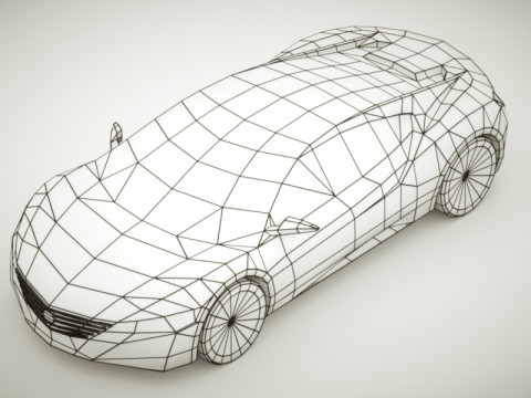 Generic Supercar v6 multicolors Model 3D