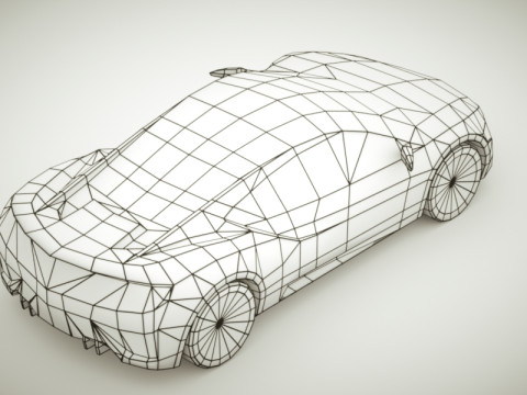 Generic Supercar v6 multicolors Model 3D