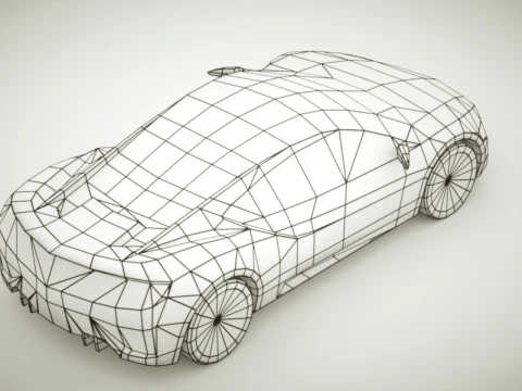Generic Supercar v6 multicolors 3D Model