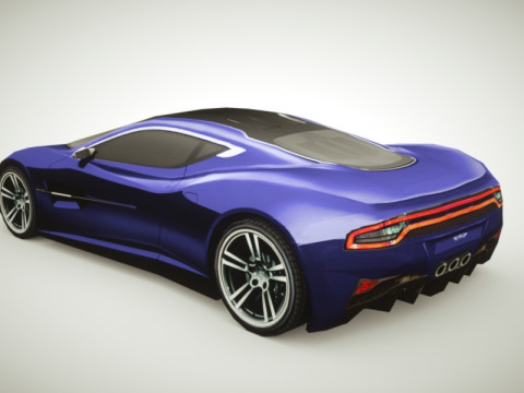Generic Supercar v7 multicolors Modello 3D