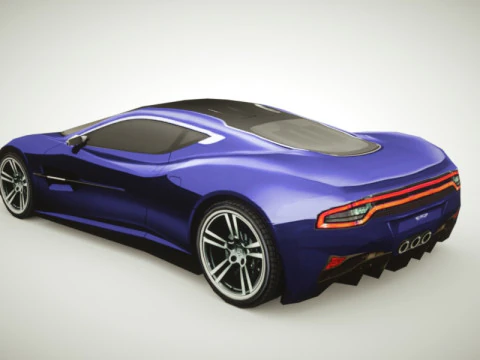 Multicolori generici di Supercar v7 Modello 3D