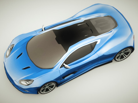 Generic Supercar v7 multicolors Modello 3D