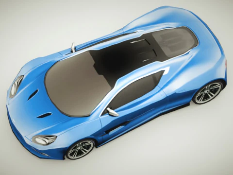 Multicolori generici di Supercar v7 Modello 3D