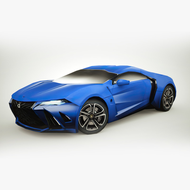 Generic Supercar v8 multicolors Modelo 3D .c4d .max .obj .3ds .fbx .stl .blend 