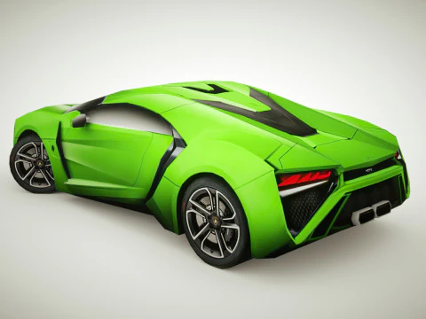 Generic Supercar v8 multicolors 3D Model