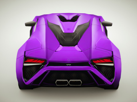 Generic Supercar v8 multicolors Modelo 3D