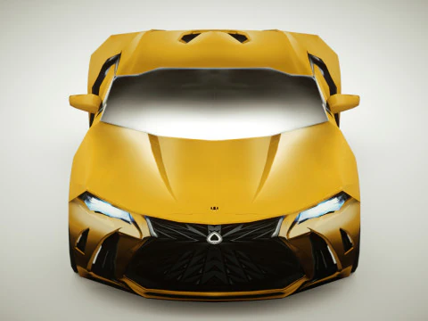 Generic Supercar v8 multicolors 3D Model