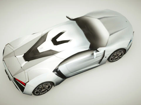 Generic Supercar v8 multicolors 3D Model