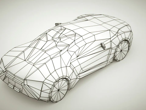 Generic Supercar v8 multicolors 3D Model