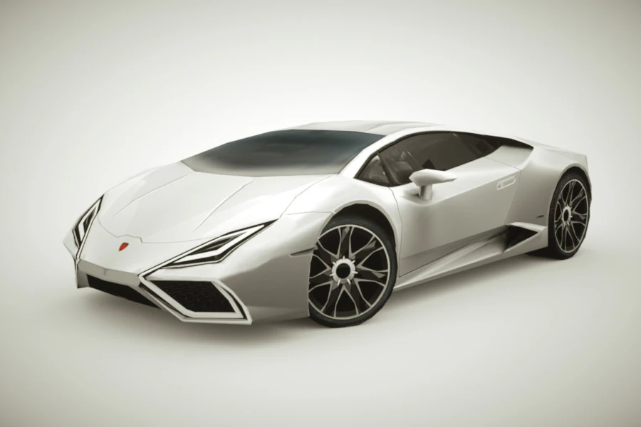 Generic Supercar v9 multicolors 3D Model .c4d .max .obj .3ds .fbx .stl .blend 