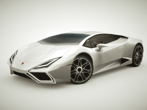Generic Supercar v9 multicolors Model 3D