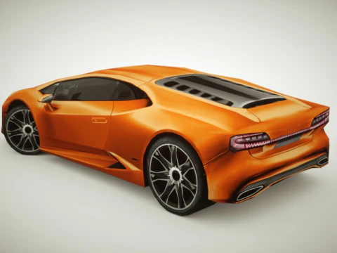 Generic Supercar v9 multicolors 3D Model
