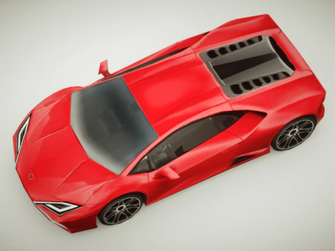 Generic Supercar v9 multicolors 3D Model
