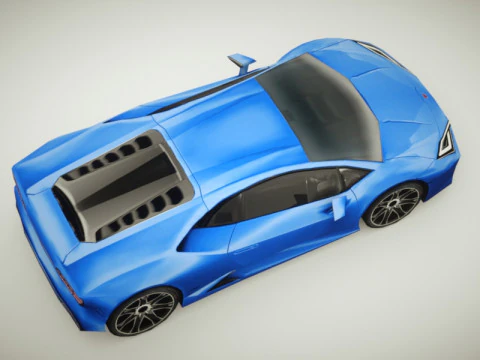 Generic Supercar v9 multicolors 3D Model