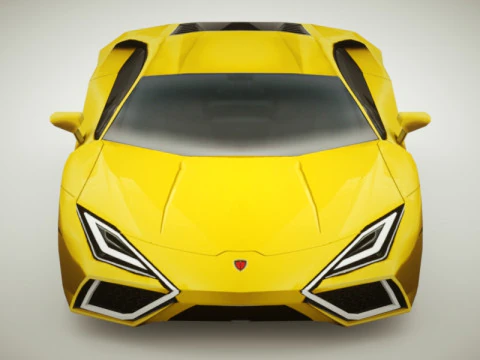 Generic Supercar v9 multicolors 3D Model