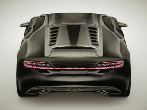Generic Supercar v9 multicolors 3D Model