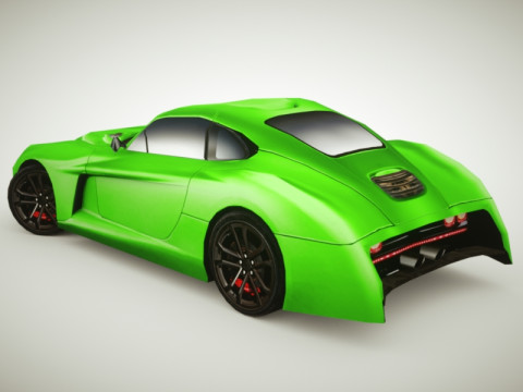 Generic Supercar v10 multicolors Modello 3D
