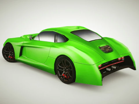 Generic Supercar v10 multicolors 3D Model