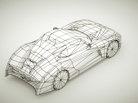 Generic Supercar v10 multicolors Modello 3D