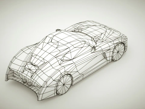 Generic Supercar v10 multicolors 3D Model
