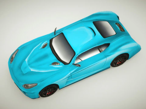 Generic Supercar v10 multicolors 3D Model