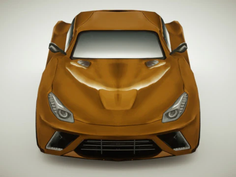 Generic Supercar v10 multicolors 3D Model