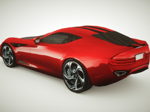 Generic Supercar v11 multicolors Model 3D