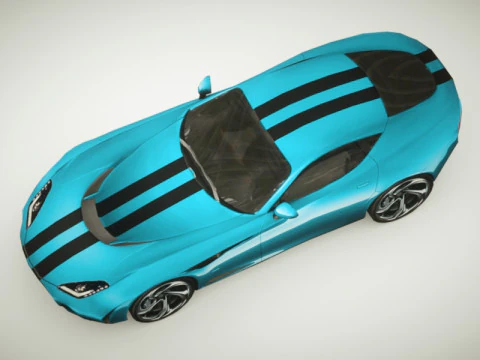 Generic Supercar v11 multicolors 3D Model