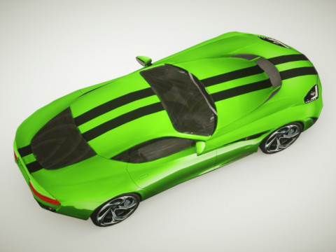 Generic Supercar v11 multicolors Model 3D