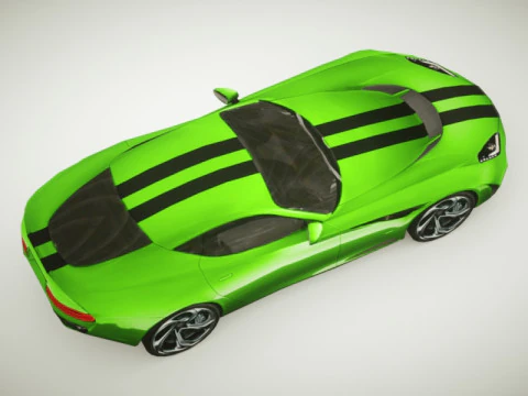 Generic Supercar v11 multicolors 3D Model