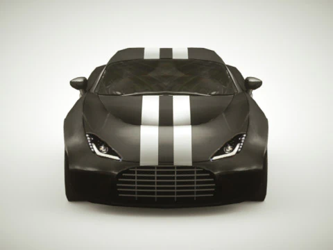 Generic Supercar v11 multicolors 3D Model