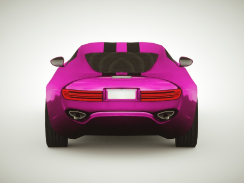 Generic Supercar v11 multicolors Model 3D