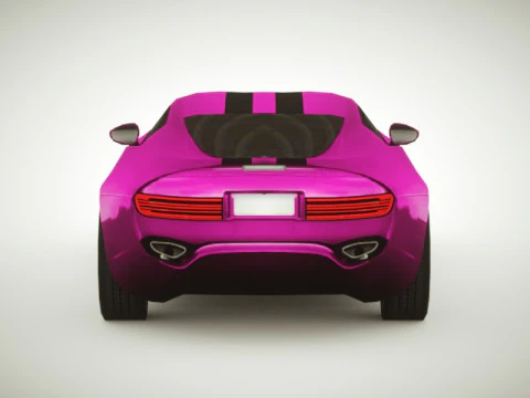Generic Supercar v11 multicolors 3D Model