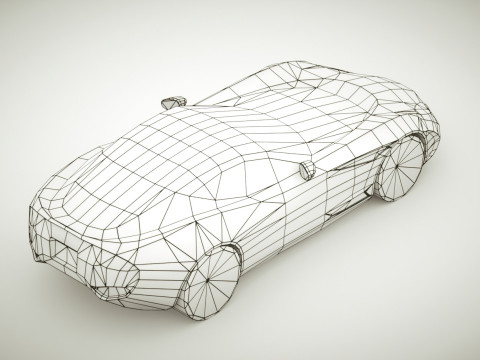 Generic Supercar v11 multicolors Model 3D