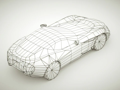 Generic Supercar v11 multicolors 3D Model