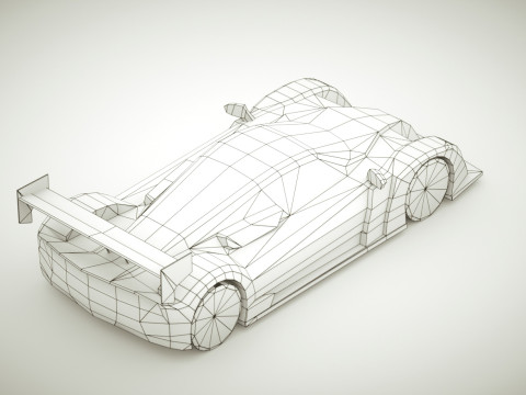 Generic Supercar v12 multicolors 3D Model