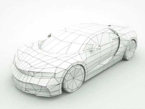 Supercar generica v14 Modello 3D