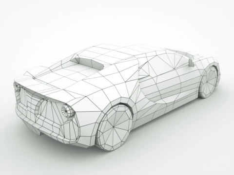 Supercar generica v14 Modello 3D