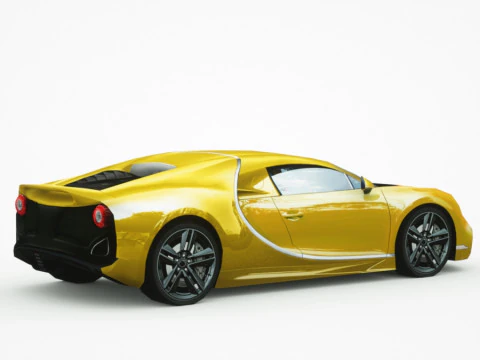 Supercar generica v14 Modello 3D