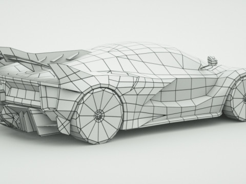 Generic Supercar v17 3D Model