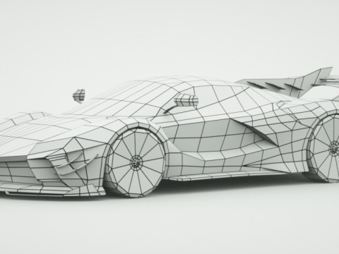 Generic Supercar v17 3D Model