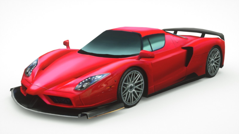 Generic Supercar v20 3D Model .c4d .max .obj .3ds .fbx .stl .blend