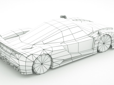 Generic Supercar v20 3D Model