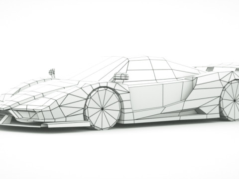 Generic Supercar v20 3D Model