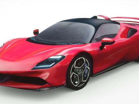 Generic Supercar v22 3D Model