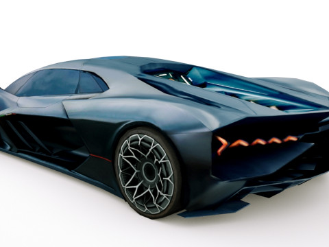 Generic Supercar v23 3D Model