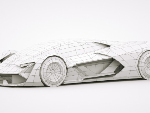 Generic Supercar v23 3D Model